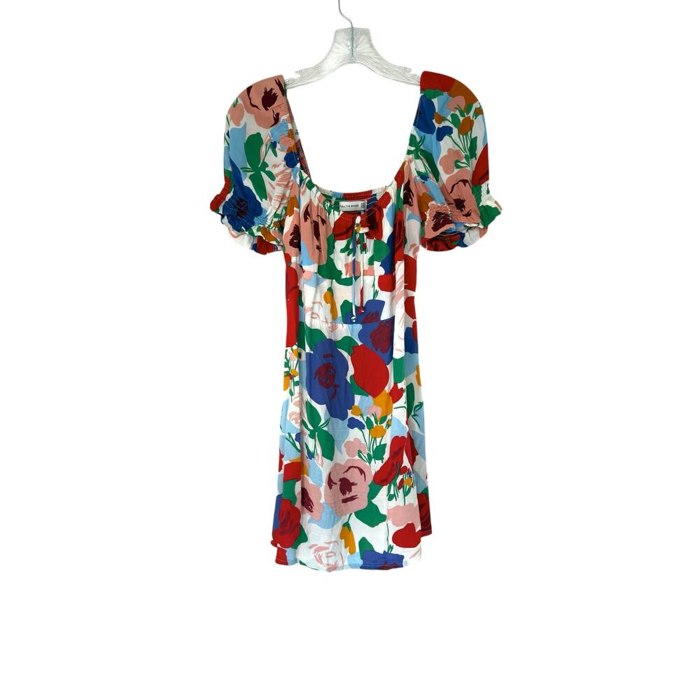 Faithfull the Brand Iris Dress Floral Milkmaid‎ Short Sleeve Smocked Mini Medium
